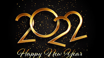 Happy New Year 2022 Glitter Black Background 2022 HD wallpaper
