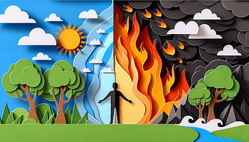 Contrasting Emotions Split-Personality, split personality, nature, fire, water, environment HD wallpaper