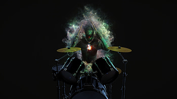 Musician, Art, Musical Instrument, Space, Cosmic, Drums, Drummer HD wallpaper