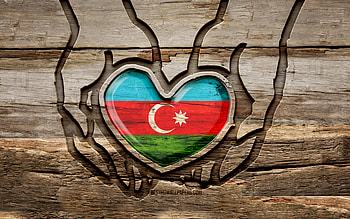 I love Azerbaijan, , wooden carving hands, Day of Azerbaijan, Azerbaijani flag, Flag of Azerbaijan, Take care Azerbaijan, creative, Azerbaijan flag, Azerbaijan flag in hand, wood carving, african countries, Azerbaijan HD wallpaper