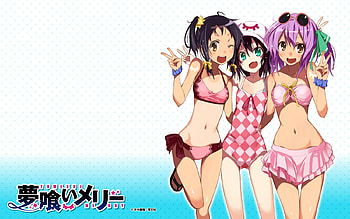 yumekui merry, swimsuit, short hair, bikini, long hair, merry nightmare, tachibana isana HD wallpaper