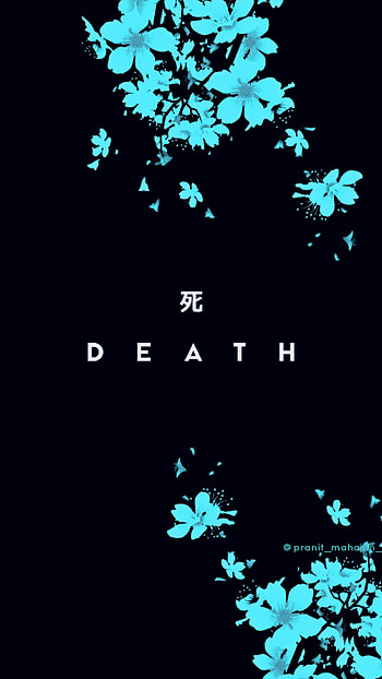 Death, aqua, sakura, art, japan, cherryblossom HD phone wallpaper