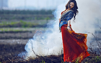 indian beauty on a cold day, models, girls, indian, dress HD wallpaper