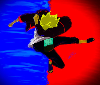 Uzumaki Dab kick, naruto, art, boruto, dabkick, anime, digitalart HD wallpaper