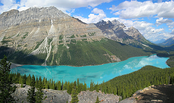 Nature, Mountains, Lake, Coniferous, Forest, Blue Water, Purity, Foot HD wallpaper