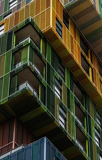 Building, Miscellanea, Miscellaneous, Multicolored, Motley, Balcony HD phone wallpaper