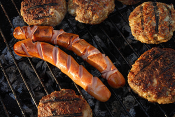 Rissoles and Frankfurter, rissoles, food, frankfurter, meat HD wallpaper