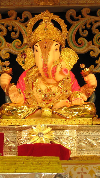 Ganpati , Shreemant Dagdusheth Halwai, Temple HD phone wallpaper
