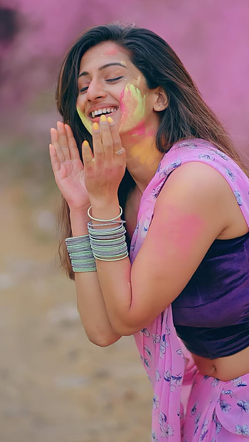 Kruthika Gaikwad, happy holi HD phone wallpaper