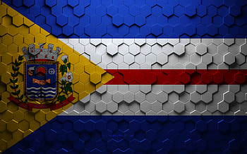 Flag of Umuarama, honeycomb art, Umuarama hexagons flag, Umuarama 3d hexagons art, Umuarama flag HD wallpaper