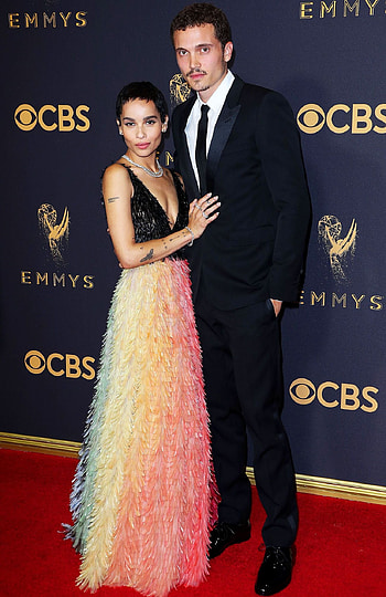 Karl Glusman movies, Zoe Kravitz engagement, Red carpet couple, Surprising news HD phone wallpaper