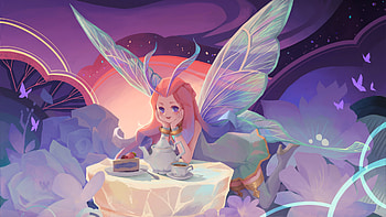 Purple Eyes Anime Girl With Wings Angel Anime Girl HD wallpaper