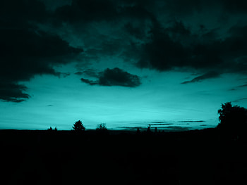 Sunset in Blue, blue, clouds, sunset HD wallpaper