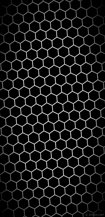 black hexagon white gradient glow grey light gray HD phone wallpaper