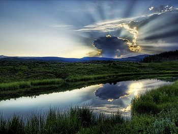 Landscape, Rivers, Clouds HD wallpaper