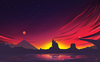 Minimal Sunset Landscape Resolution , , Background, and , 2560X1600 HD wallpaper