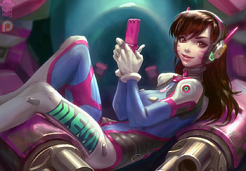 anime girl, bodysuit, robot, anime, mecha, smile, girl HD wallpaper