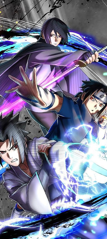 Sasuke, art, blue HD phone wallpaper