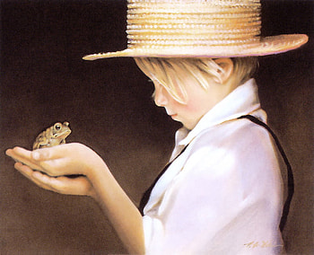 my frog, frog, childhood, boy, hat HD wallpaper
