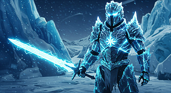 Galactic Sentinel: Ultra of the Space Knight, armored warrior, winter landscape HD wallpaper