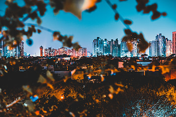 Cities, Architecture, Building, Lights, Night City, Panorama HD wallpaper