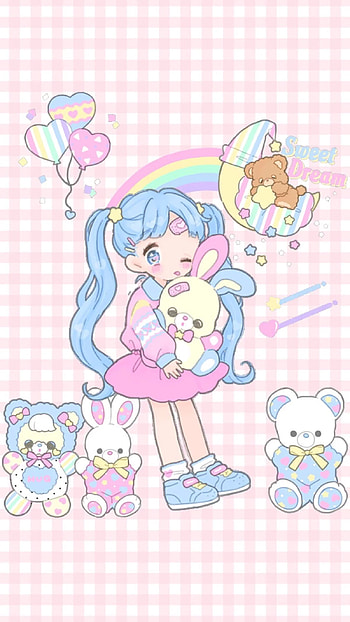 Kawaii Art, Kawaii Anime, Pastel , Pastel Art, , Coloring Book, Anime Girls, Hello Kitty, Hawaii HD phone wallpaper