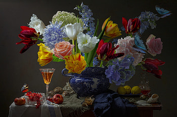 Still life autumn, Flowers, Bouquet, Wine, Glass HD wallpaper