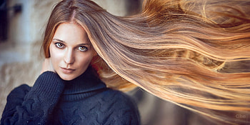 Blonde, model, lady, pretty HD wallpaper