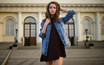 Ksenia Kokoreva, dress black, gorgeous HD wallpaper