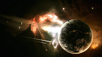 711 3d space scene alien spaceships , , . HD wallpaper