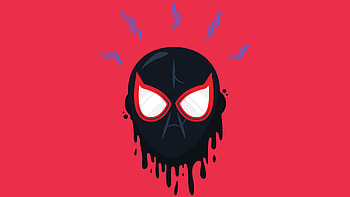 Miles Morales Mask , spiderman, superheroes, artwork, digital-art, art, behance HD wallpaper