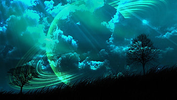 Dark nature, space, sky, cosmos, cloud HD wallpaper