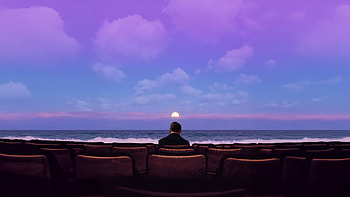 Spectacle, artist, artwork, art, digital-art, ai, sky, sea, view HD wallpaper