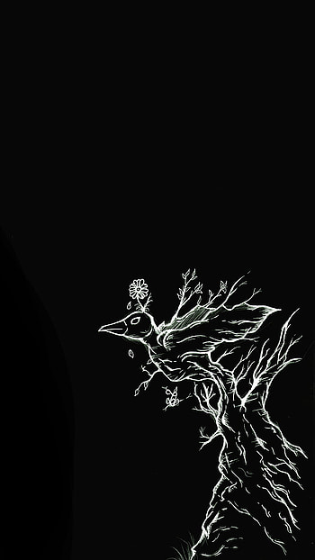 dark, tree, fantasy, bird, Dark Fantasy HD phone wallpaper