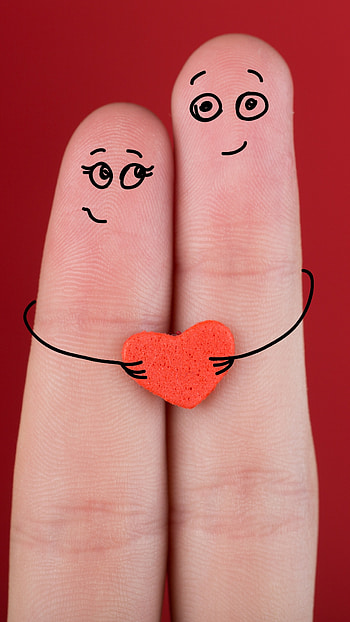 Finger Heart, Cute, Fingers, Heart HD phone wallpaper