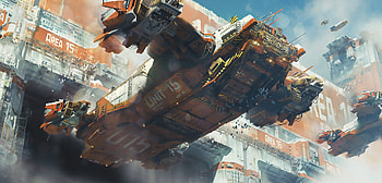 Scifi Aircraft, scifi, artist, artwork, digital-art, deviantart HD wallpaper