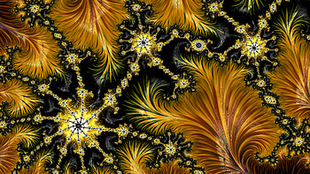 Trippy Psychedelic Fractal, dark, orange (Color), fall, colors, Abstract, fractal HD wallpaper