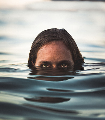 Miscellanea, Miscellaneous, Eyes, Face, Under Water, Underwater, Watch, To Watch HD phone wallpaper