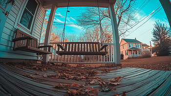 Porch Swing Serenity - Tranquil Bench in, swing, bench, Porch Swing, porch, Autumn HD wallpaper