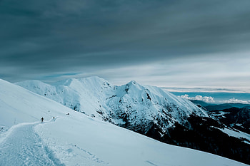 Sports, People, Mountains, Snow, Slope, Skiers HD wallpaper