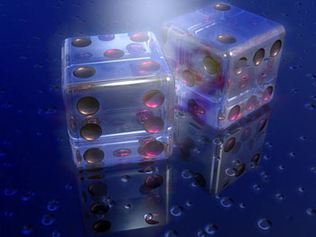 3d_dice, blue, pink, white, rain HD wallpaper