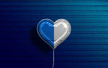 I Love Luzern, , realistic balloons, blue wooden background, Day of Luzern, swiss cantons, flag of Luzern, Switzerland, balloon with flag, Cantons of Switzerland, Luzern flag, Luzern HD wallpaper