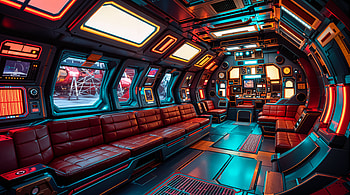 Aurora Transit Lounge — Spaceship Interior, spaceship interior, cockpit, Sci Fi HD wallpaper