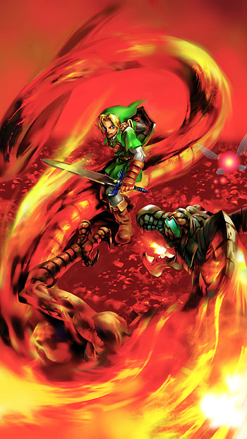 Link — Ocarina of Time: Flames of the Hero ( ), The Legend Of Zelda: Ocarina Of Time, Link HD phone wallpaper