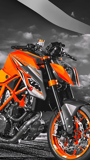 Ktm Bike, Beautiful, Black And White, Background HD phone wallpaper