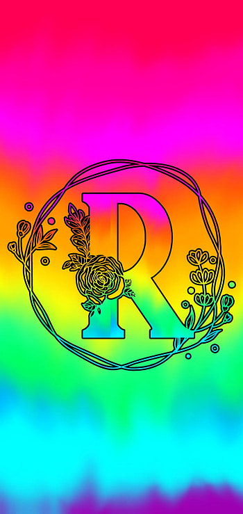 Tie Dye R, letter, tiedye HD phone wallpaper