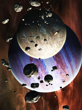 Planets, Universe, Rocket, Meteorites HD phone wallpaper