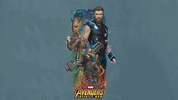 Thor Rocket Groot Avengers Infinity War Artwork, avengers-infinity-war, thor, rocket-raccoon, groot, artist, artwork, digital-art, marvel HD wallpaper