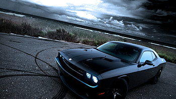 American Black Cars Dodge Dodge Challenger Dodge Challenger Srt Front Angle View Muscle Cars. muscle car danasrfitop HD wallpaper