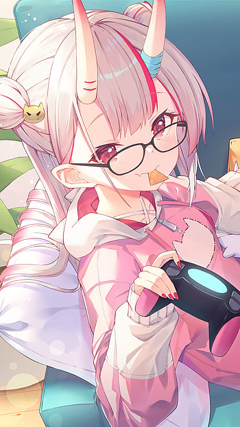 Horned Ayame - Hololive VTuber / Cozy Nakiri Art / Anime Horns Idol, horns, hololive, Nakiri Ayame, Anime, Virtual Youtuber HD phone wallpaper